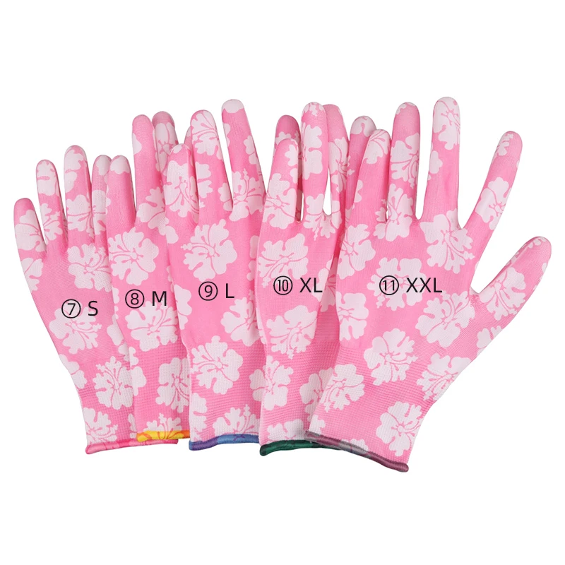Садовые Перчатки GMG защитные рабочие перчатки с принтом из полиэстера и белого