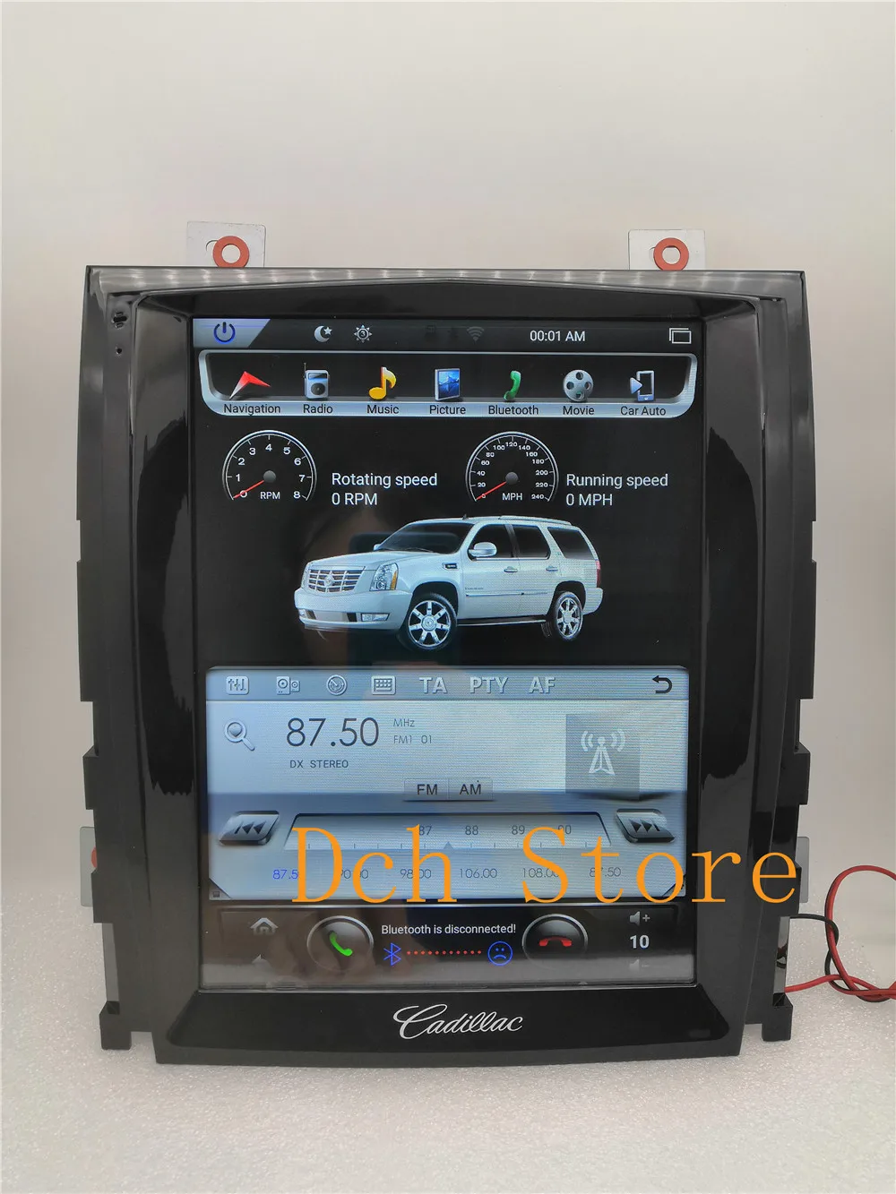10,4 дюймов вертикальный экран Tesla стиль Android 8,1 автомобильный dvd-плеер gps для Cadillac Escalade навигация Радио 64 Гб ram 4 Гб rom px6