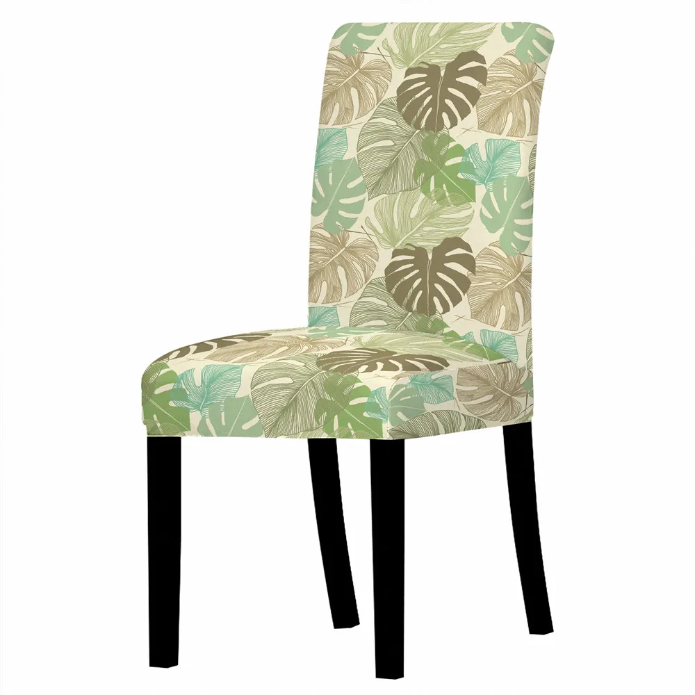 Чехол для стула с цветочным принтом эластичный защитой от грязи дома кухни