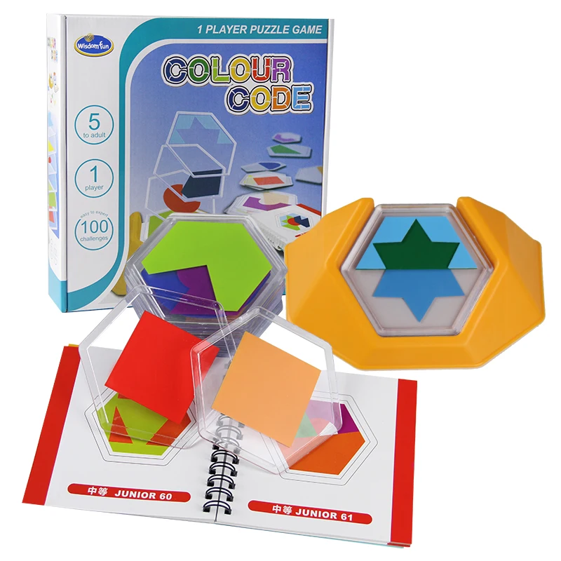 Логическая игра настольная 100 вызов цветной код головоломки игры Tangram игрушки для
