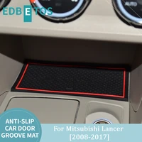 anti dust mats for 2008 2017 mitsubishi lancer accessories car cup holder inserts center console liner door pocket liners