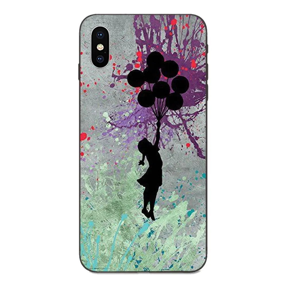 Чехол для Galaxy A10S A20S A2 Core A30S A40S A50S A70S A90 5G M10 M30S M40 Note 10 Plus Бэнкси с воздушным шаром |