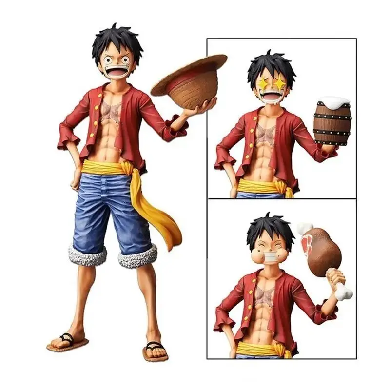 

Good 28cm Anime One Piece Monkey D Luffy Sanji Sauron PVC Action Collection Figure Model Ronoa Zoro Big Boy Gift