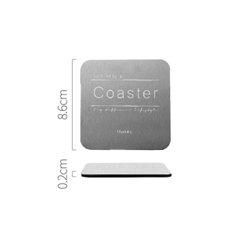 

Norbi Coaster Placemat Restaurant Geometric Insulation Pad Tea Coaster Household Anti-scald Coaster Stainless Steel Ins Style
