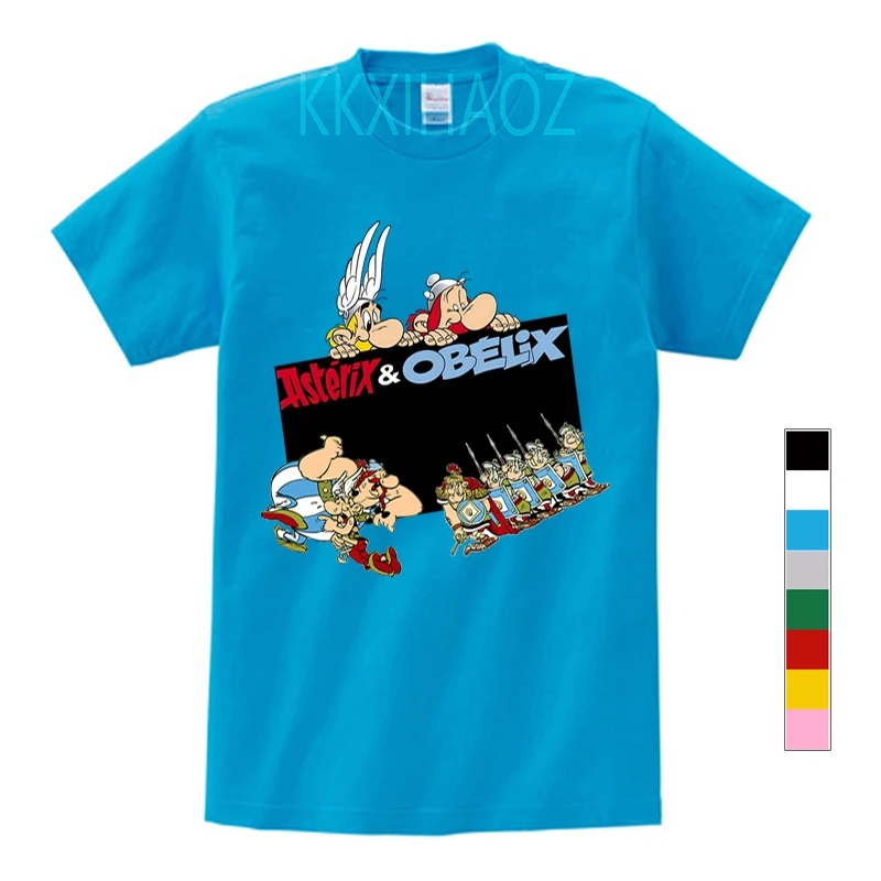 

Kids Girls T Shirt Summer Baby Boys 8 Colors Asterix And Obelix Tops Toddler Tees Clothes Children Clothing T-shirts Short Sleev