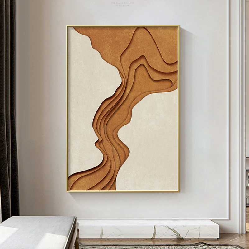 Современная роскошная живопись абстрактная река Печать на холсте и плакат