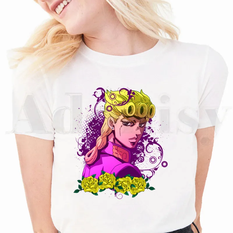 Женская футболка с коротким рукавом принтом Джоджо Невероятные