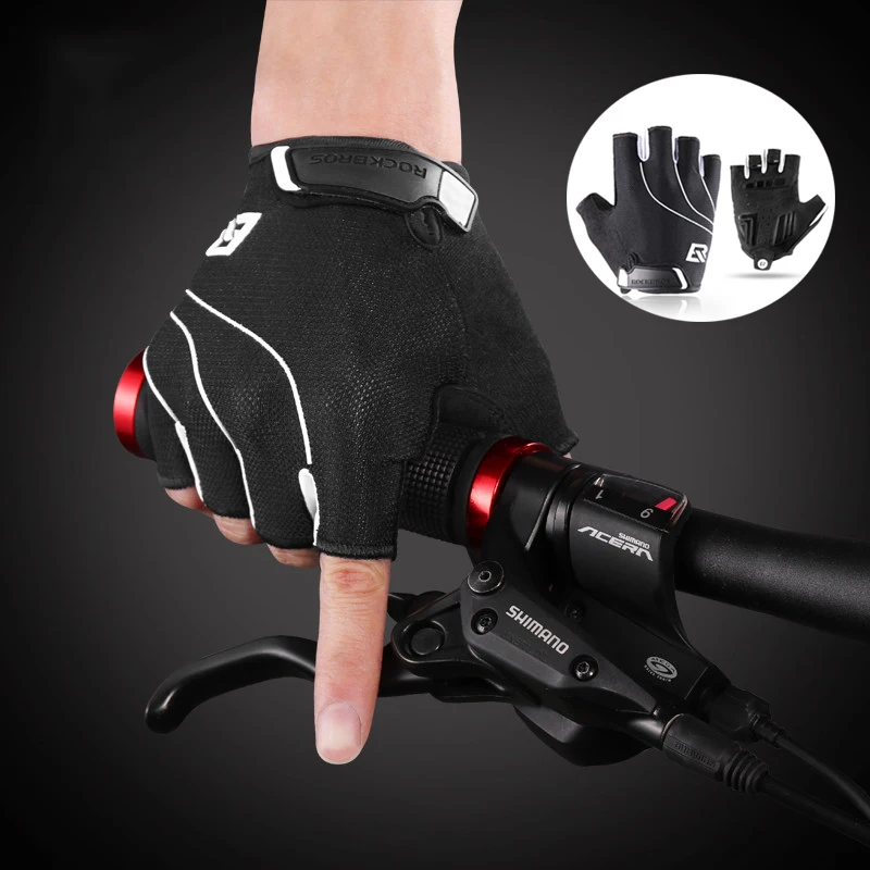 Резиновые перчатки ROCKBROS мужские Гелевые гоночные противоударные дышащие