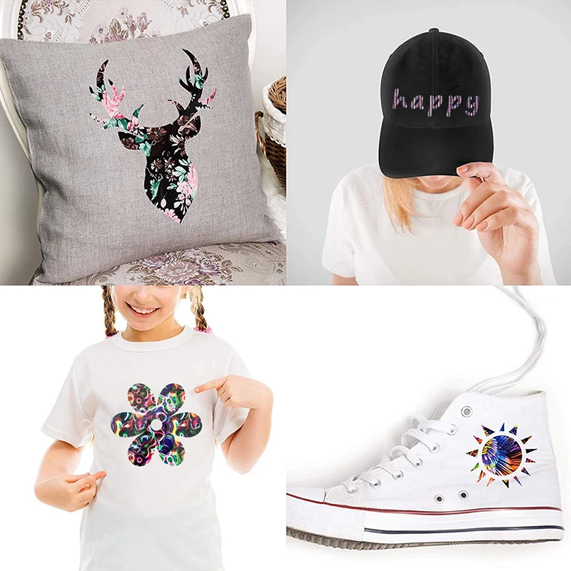 1 лист виниловый термотрансферный цветок в этническом стиле для изготовления