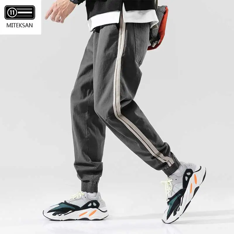 

MITEKSAN Brand 4XL Sports Pants Casual Men Spring Autumn Joker 2020 Vintage Cargo Trousers Loose Japanese Lace-Up Trend New
