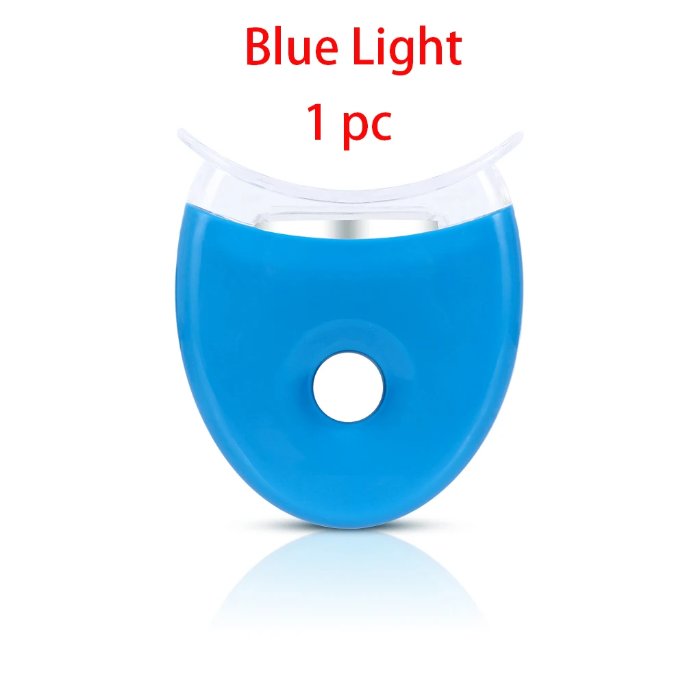 1 pc blue light СВЕТОДИОДНЫЙ Прибор для отбеливания зубов белого и синего цвета с батареей белый зуб отбеливатель уход за полостью рта легкий гель для отбеливания зубов партнер - Цвет: 1 pc blue light