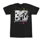MTV Paint Splatter Logo Мужская графическая футболка Черная M L 234XL крутая Повседневная футболка Мужская Унисекс Новая модная футболка свободный размер