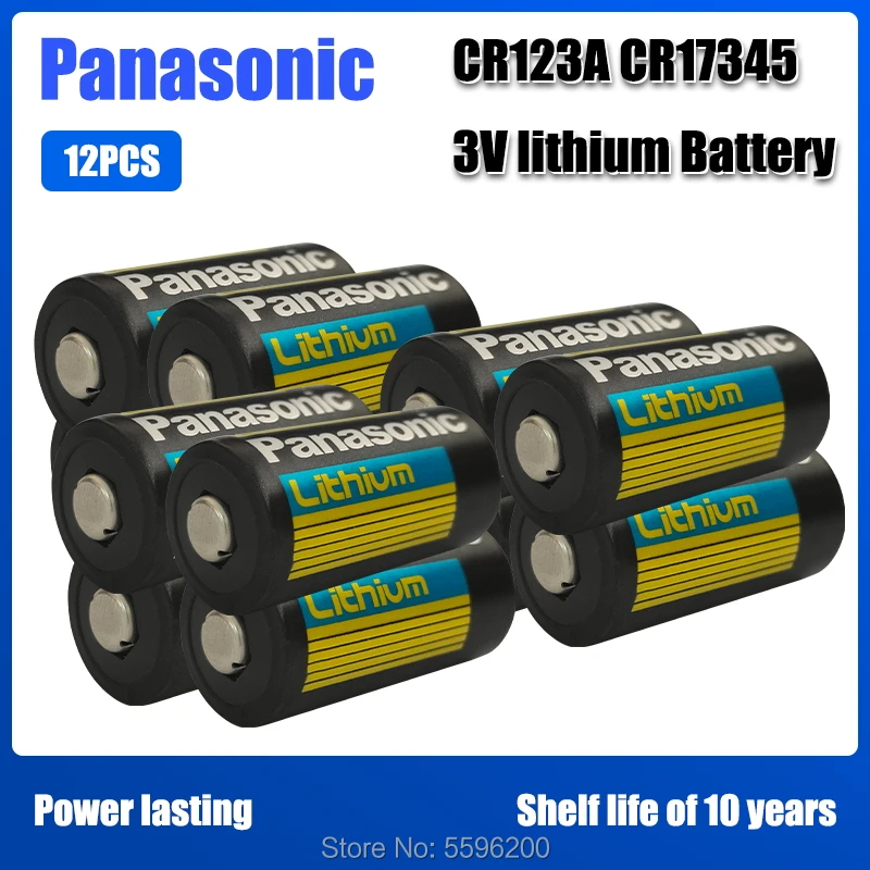12 шт. новый оригинальный литиевый аккумулятор Panasonic 3 в 1400 мАч CR123 CR 123A CR17345 16340 cr123a