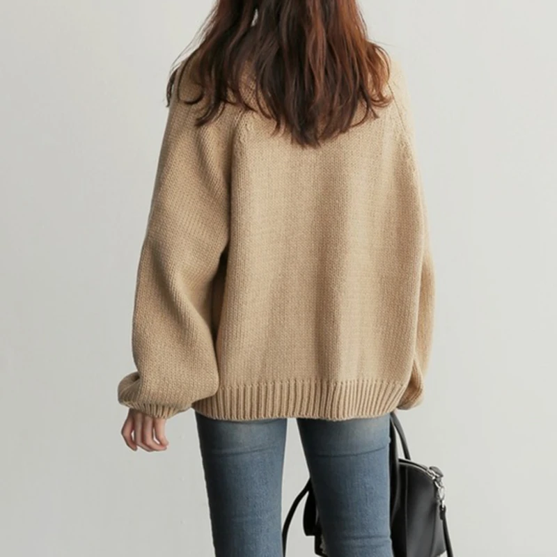 

2022 Winter Women Cardigans Cashmere Sweater Knitted Jacket Girls Korean Chic Tops Woman's Sweaters Jersey Knit Cardigans