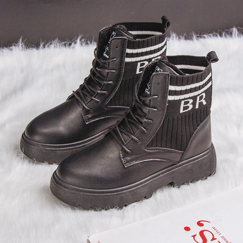 

2020 Hot New Autumn Early Winter Shoes Women Flat Heel Boots Fashion Keep warm Women's Boots Brand Woman Ankle Botas Camouflage