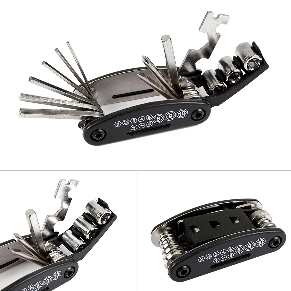 

Bicycle Tool Bag Multi-function Folding Tire Repair Kits Multifunctional Kit Set With Pouch Pump for Bike Bicycle