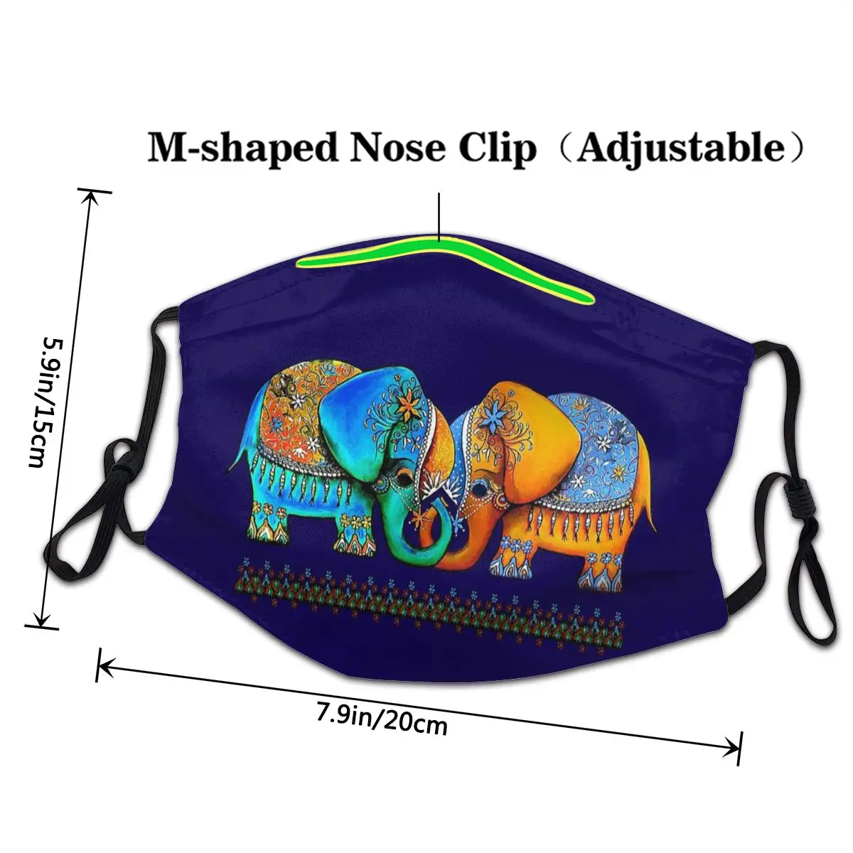 Littlest слон любовь взрослый многоразовая маска для лица мультфильм животное