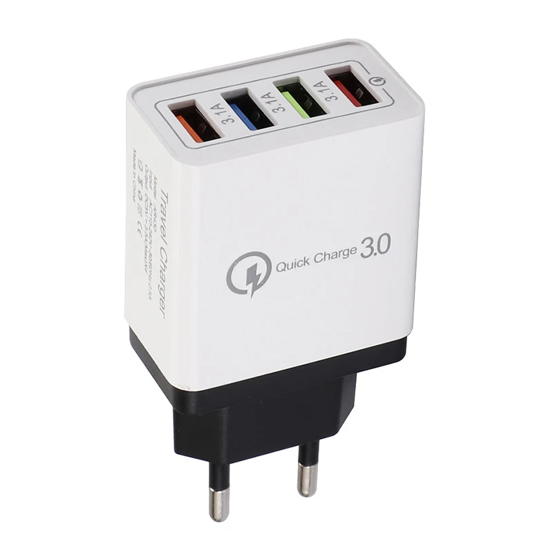 QC 3 0 настенное зарядное устройство для быстрой зарядки 4 порта usb хаб адаптеры