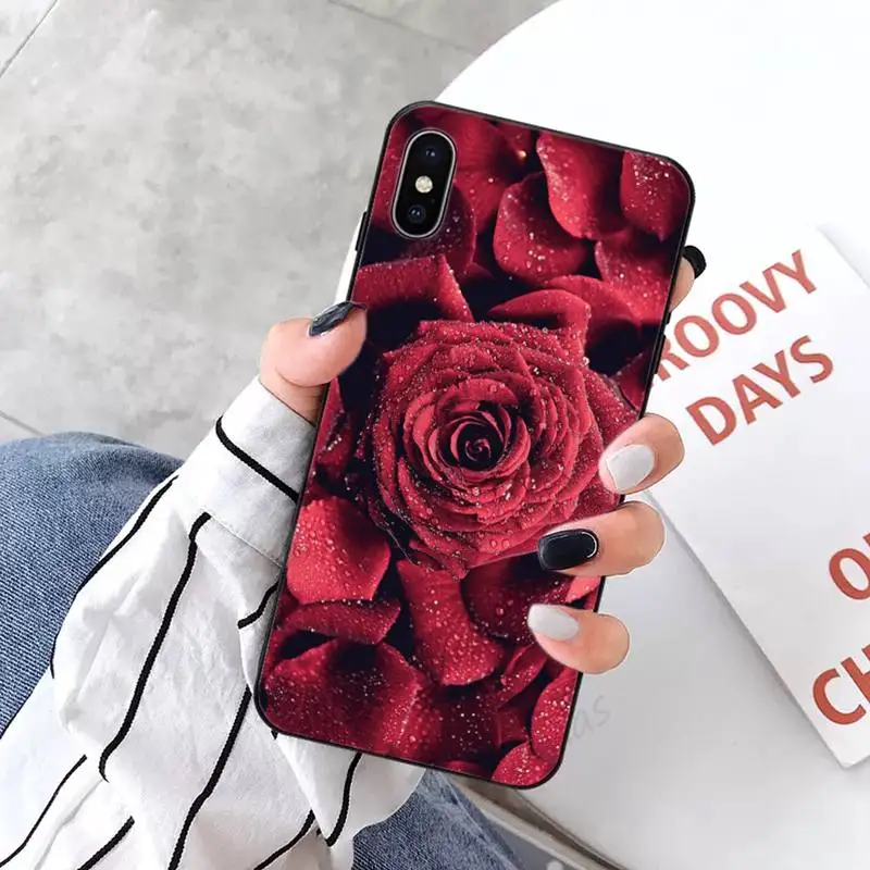 

Beautiful red rose flower Phone Cases for iPhone 11 12 pro XS MAX 8 7 6 6S Plus X 5S SE 2020 XR