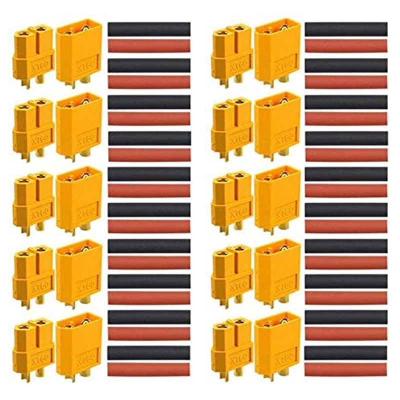 

20Pcs XT60 Connector,XT60 Battery Connectors,for RC Lipo Battery,10Pcs Male Connectors and 10Pcs Female Connectors