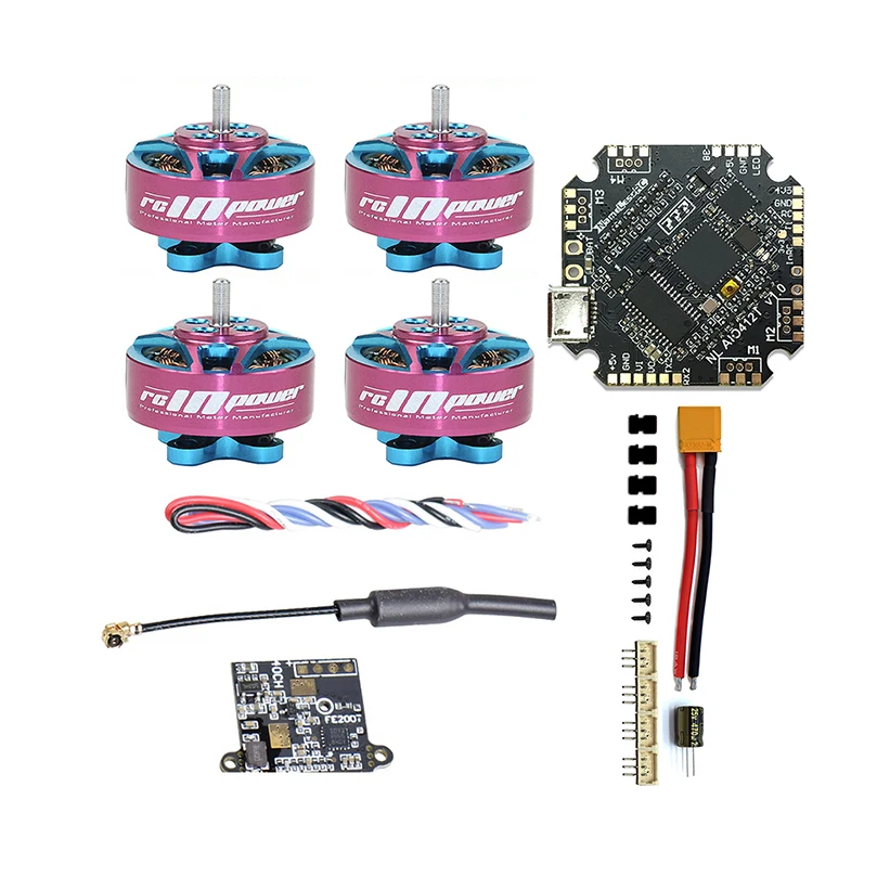 Дрон с дистанционным управлением AIO412T F4 AIO F411 Контроллер полета + 12A ESC двигателем