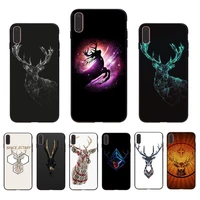 soft tpu phone case for iphone 7 8 11 pro xs max 6s 6 plus cover x xr 5s 5 10 se silicone shell deer antler pattern funda coque