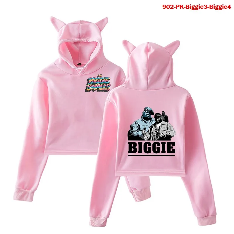 

Biggie Smalls Cropped Hoodie Biggie Smalls Graphic Hoodies Hip Hop Gothic Crop Top Women Hooded Causal Sweatshirt Gothic Clothes
