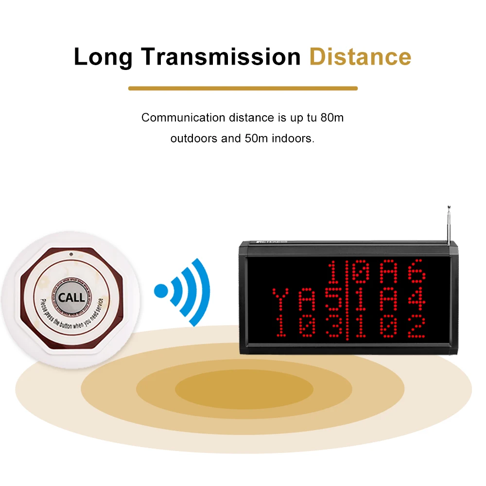 Retekess вызов обслуживание клиентов Беспроводная система вызова Голосовой