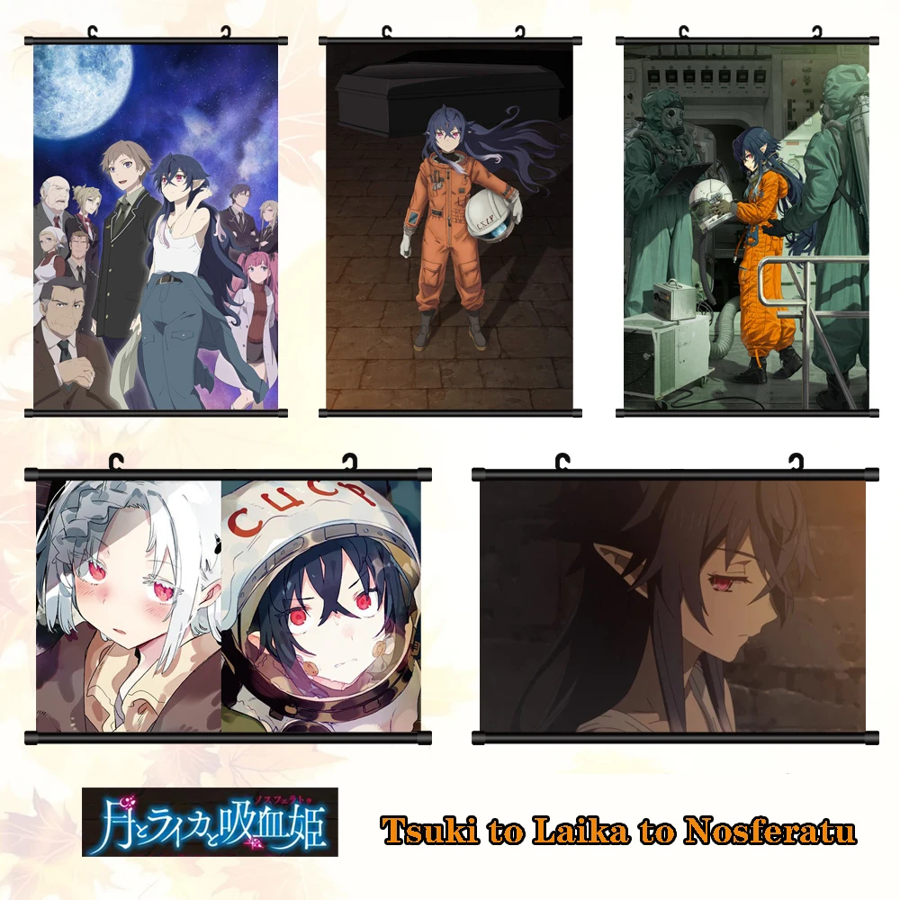 

Japanese Anime Tsuki to Laika to Nosferatu N44 Cosplay Poster Scroll Mural Wall Hanging Poster Otaku Home Decor Otaku Xmas Gift