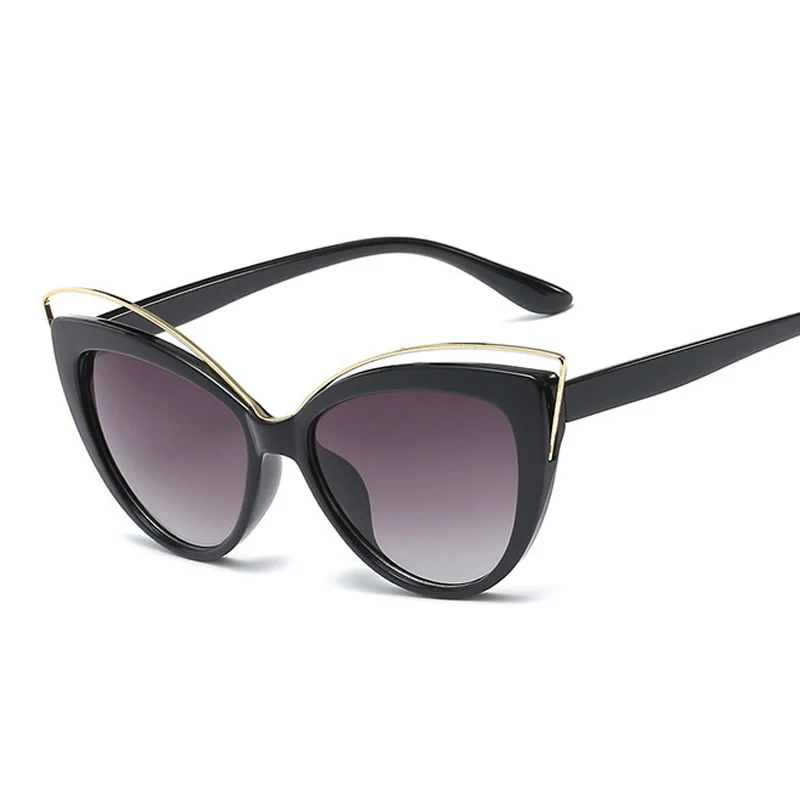 

Retro Cat Eye Sunglasses Women Sun Glasses Gradient lens Brand Designer Classic Black Leopard Print Frame Eyewear