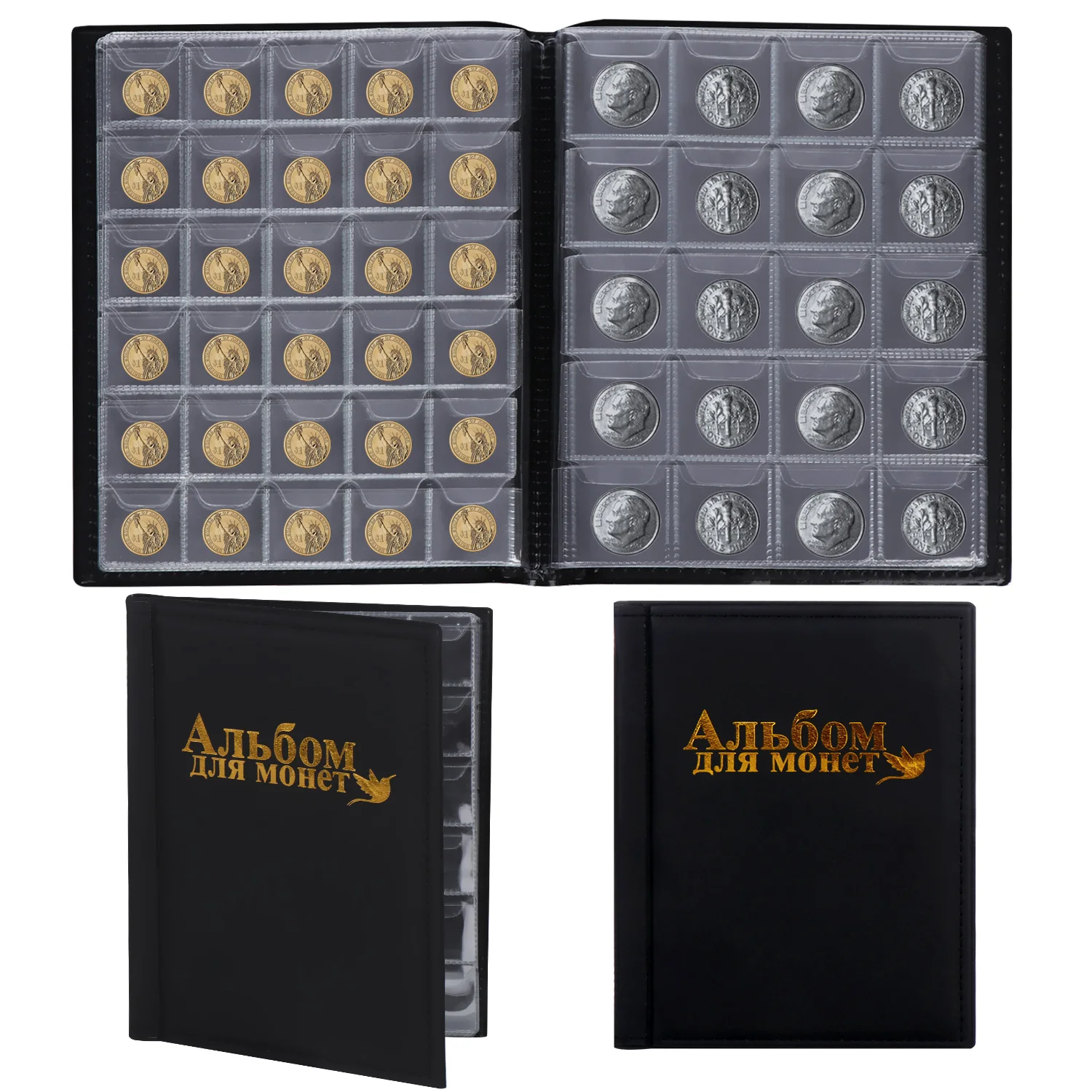 

250 Pockets Coin Collecting Holder Album, Coin Collection Holders for Collectors, Book Coin Storage Album for Coin Collectors