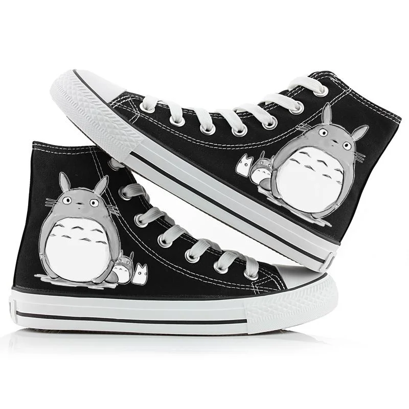

Unisex Tonari no Totoro Canvas Shoes plimsolls Casual Preppy Cartoon Mei My Neighbor Totoro Student Canvas Flat Shoes Sneakers