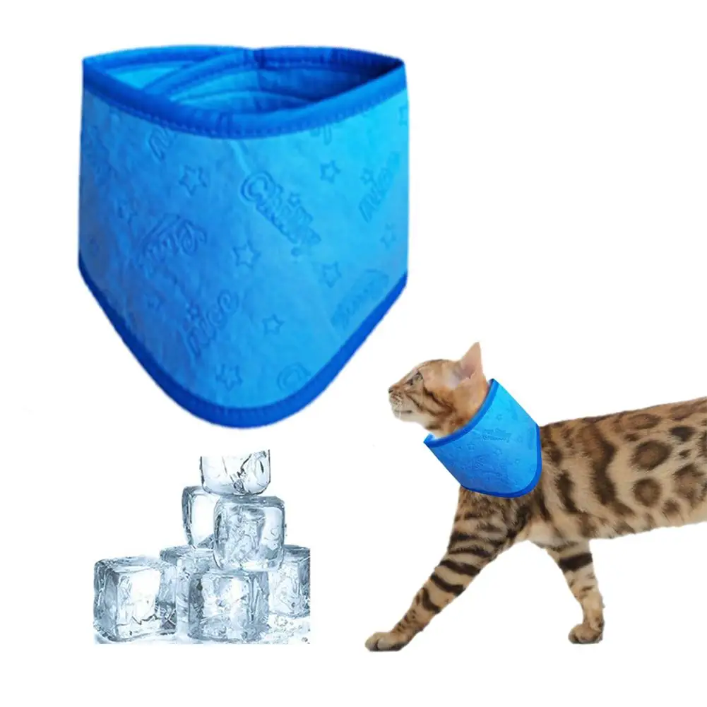 Охлаждающий ошейник для питомцев Воздухопроницаемый шарф собак и кошек ткань