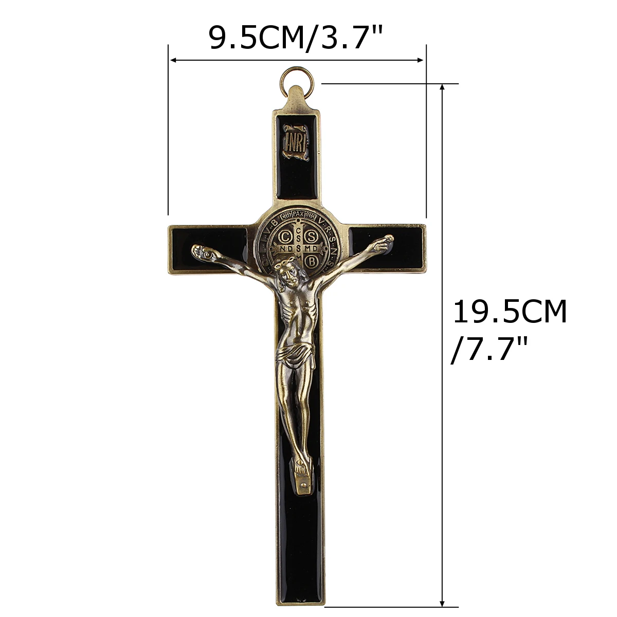 

Jesus Christ Wall Crucifix Cross Religious Saint 3D Craft Decor Jesus Christ On The Stand 19.5x9.5cm Antique Decoration