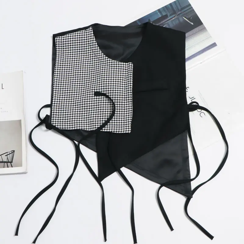 

XITAO Black Belt Vest Women Fashion New Contrast Color Goddess Fan Minority Casual Style Loose Bandage Patchwork Top WMD2349