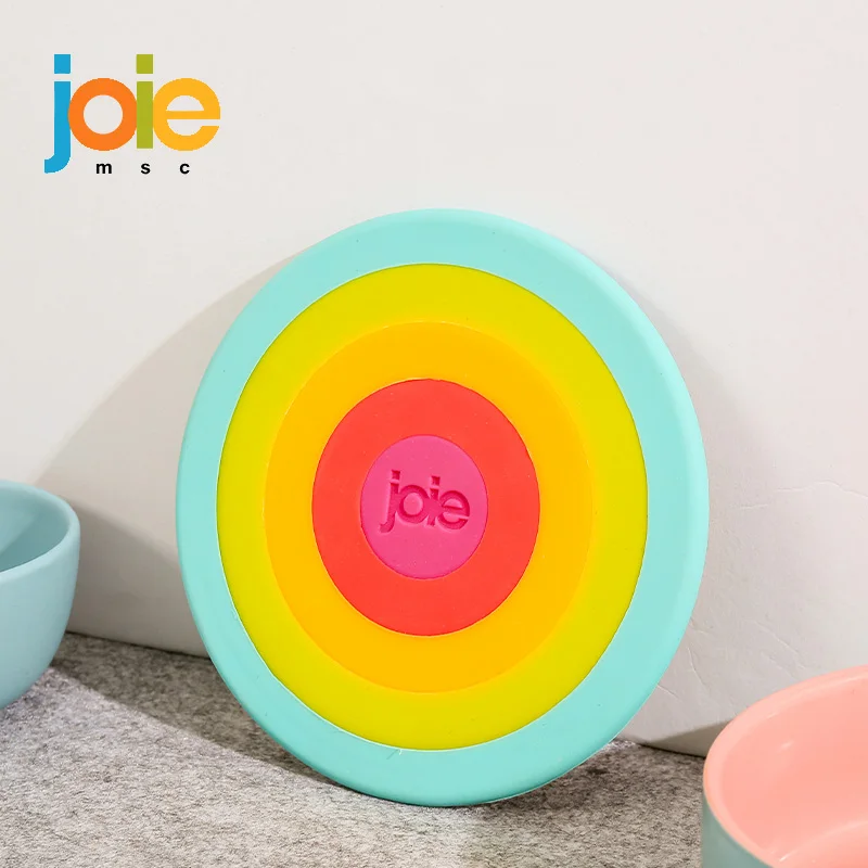 

Теплоизоляционный круглый Настольный коврик Joy, семейная противоскользящая кружка для чая и молока, подставка для кофейных чашек силиконов...