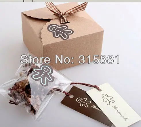 Крафт-бумажная коробка для тортов макарон подарочная упаковка печенья кексов