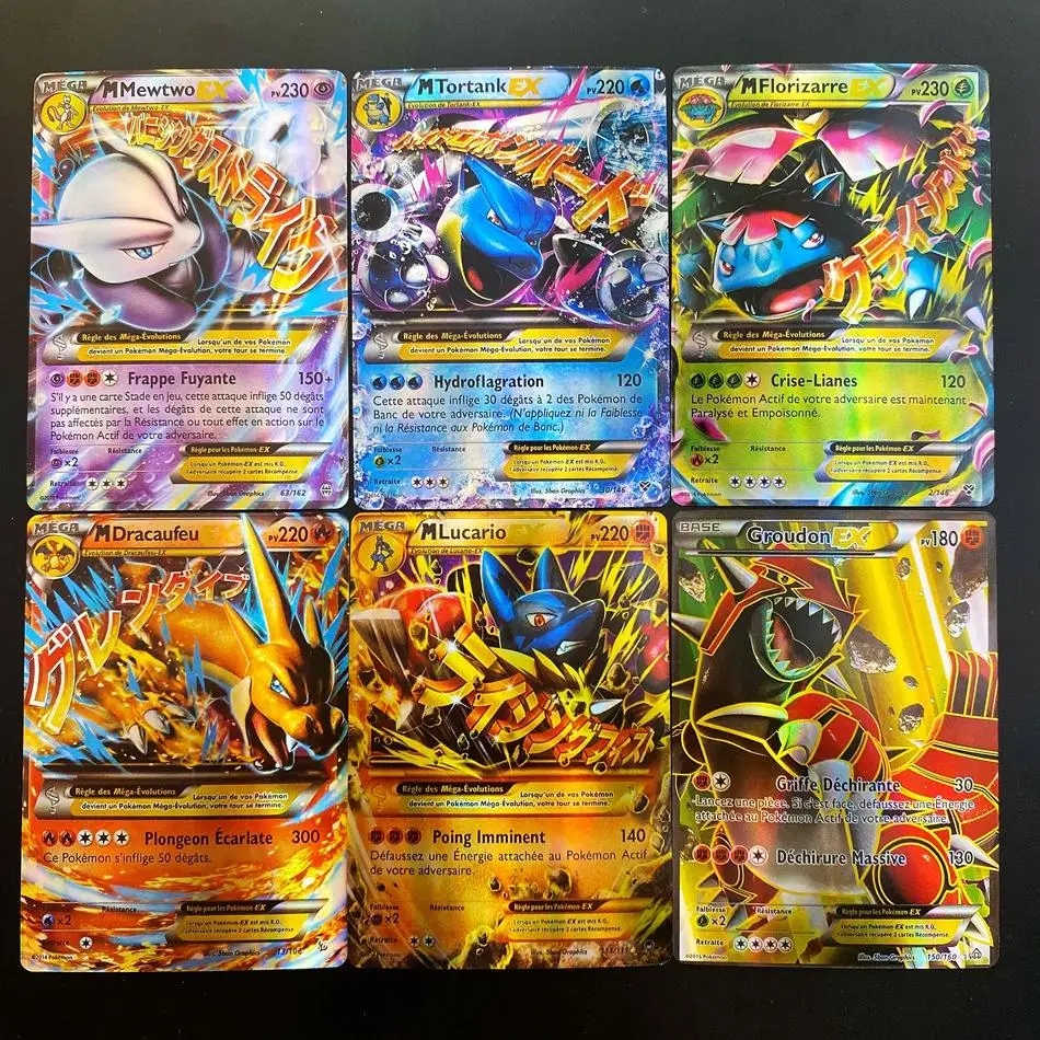 

French Version Pokemon Card Box Pokmon Francaise Shining Card V VMAX TAG TEAM GX MEGA EX Display Carta Playing Game Childer Toy
