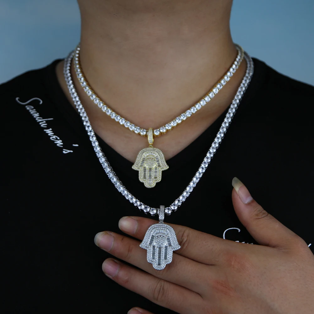 Цепочка с кубическим цирконием для мужчин и мальчиков ожерелье в стиле хип-хоп