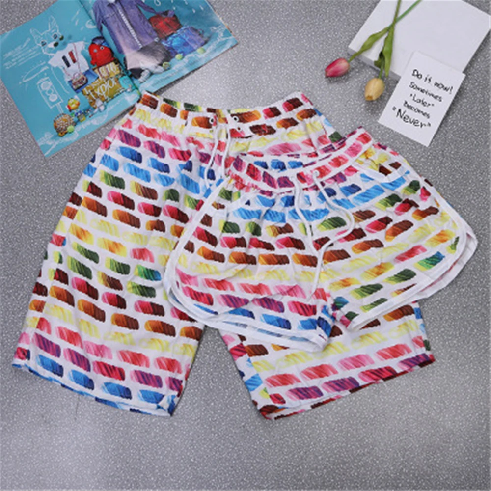 Корейские пляжные брюки для пар повседневные шорты мужчин и женщин скорость