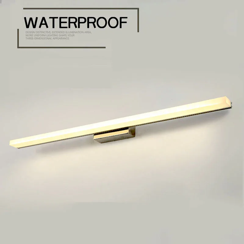 

New Acrylic LED Bathroom Mirror Light Modern Long Strip Waterproof wall light for home decoration salon wall decor luminaria бра