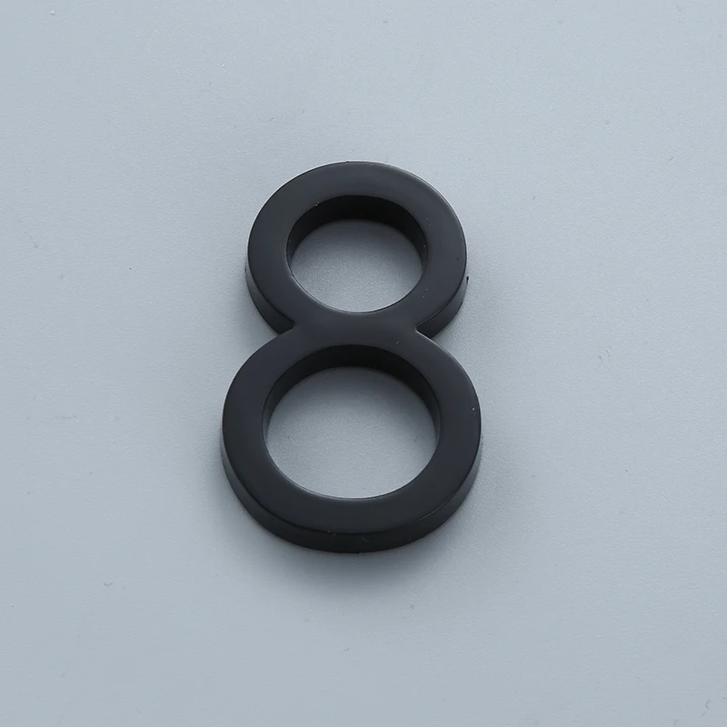 Черная глянцевая самоклеящаяся наклейка на номер дома табличка дверь знак для