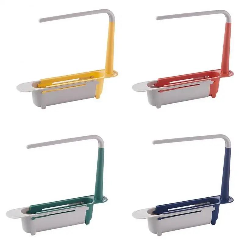 

New Telescopic Sink Shelf Kitchen Sinks Organizer Soap Sponge Holder Sink Drain Rack Storage Basket Kitchen Gadgets Accessories