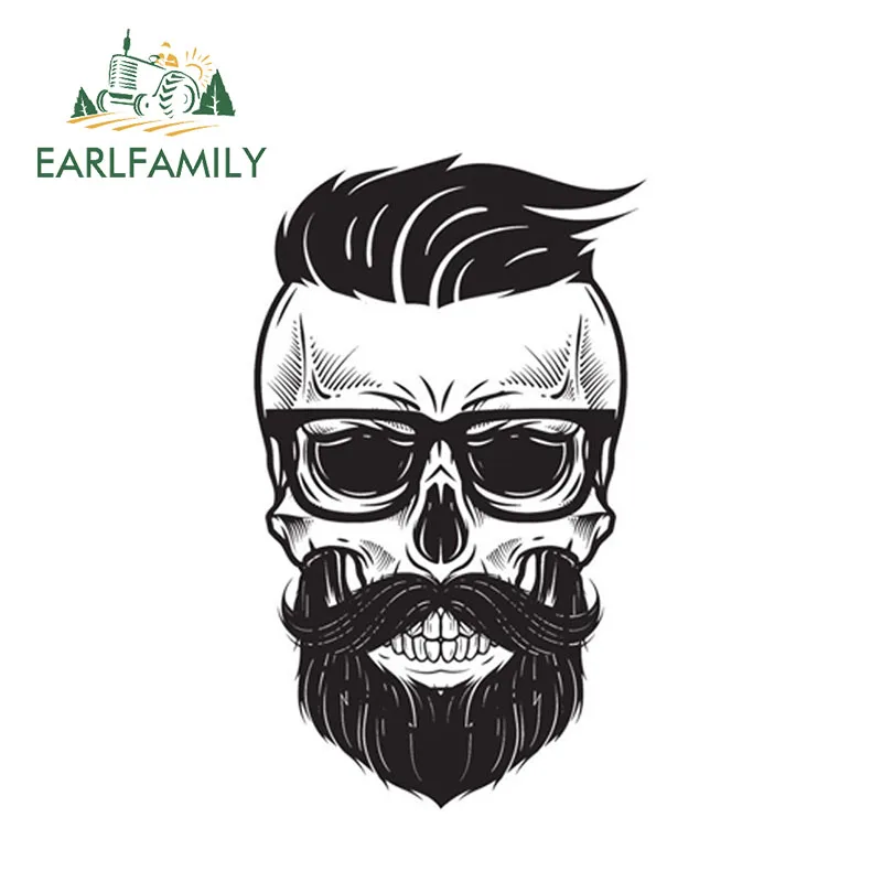 EARLFAMILY 13 см x 8 3 Виниловая наклейка на шлем с черепом s крутая для авто мотоцикла