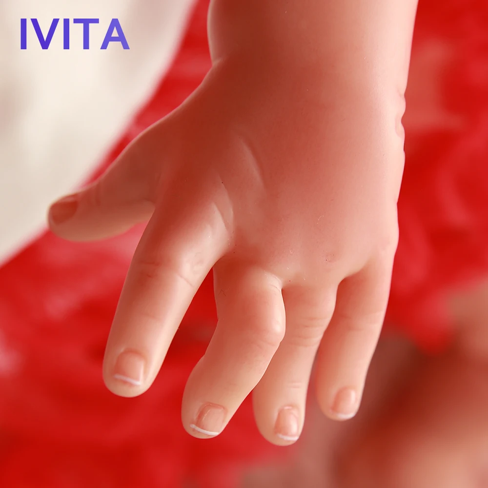 Милая силиконовая кукла IVITA DS1802 ручной работы Реалистичная игрушка для маленькой