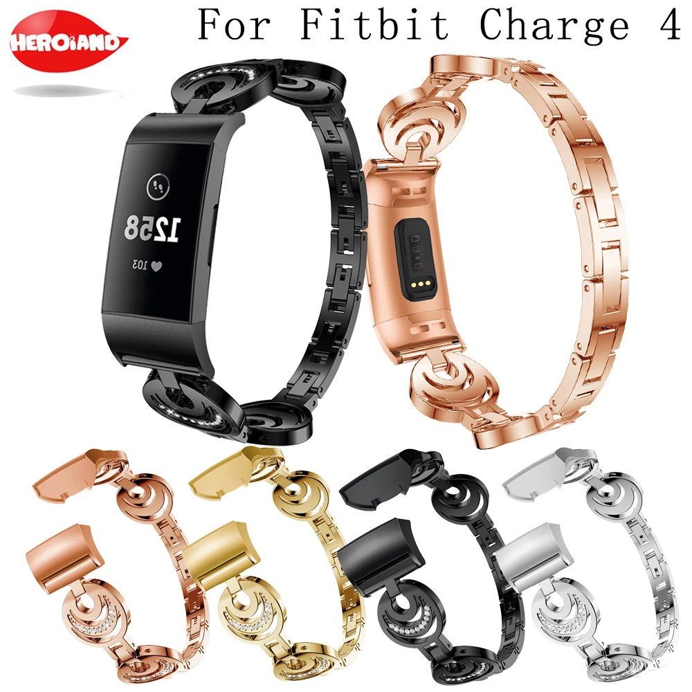 

For Fitbit charge 4 Classic Strap For Fitbit charge 3 Sun Moon Stars Alloy Strap fashion / Classic Sport Watch Wristband acceory