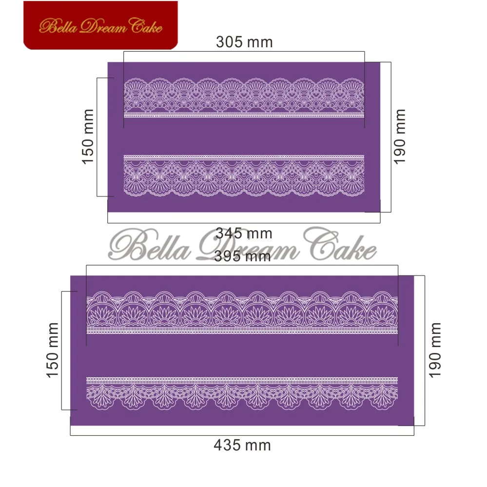 Цветочный кружевной полукружевной Фотофон трафареты для торта инструменты