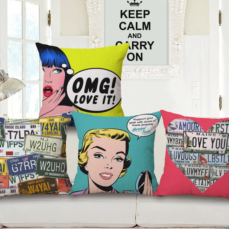 Наволочка для декоративной диванной подушки Чехол встроенный в транспортное