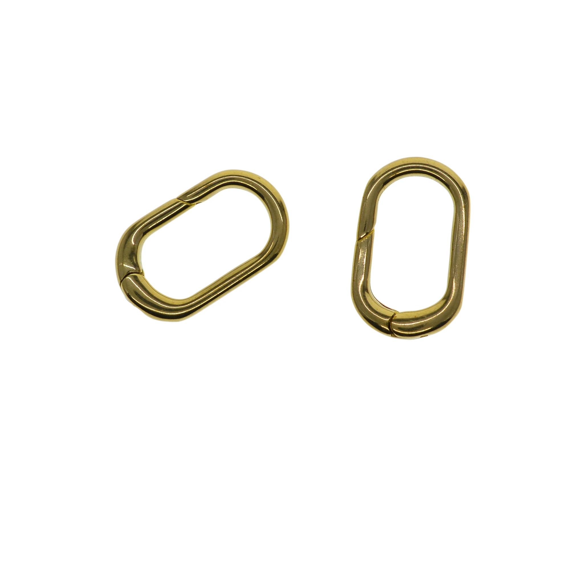 6pcs Fine Korea handmade 20mm 0.8inch Solid Brass Oval snap spring hook clasp jewelry DIY Accessory | Украшения и аксессуары