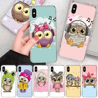 baby cute owl lover cartoon candy soft phone case for iphone 11 12 13 pro max xr x xs mini apple 8 7 plus 6 6s se 5s fundas capa